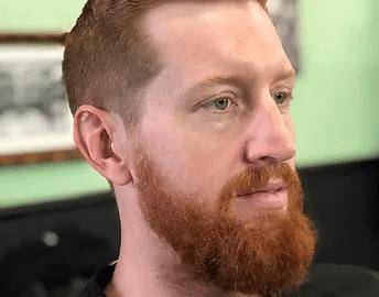 Freshly shaped beard after a trim at Pappy's Barber Shop